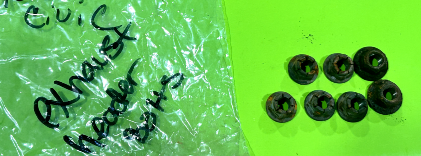 92-95 OEM HONDA CIVIC Si EG EXHAUST MANIFOLD - NUTS & BOLTS HARDWARE