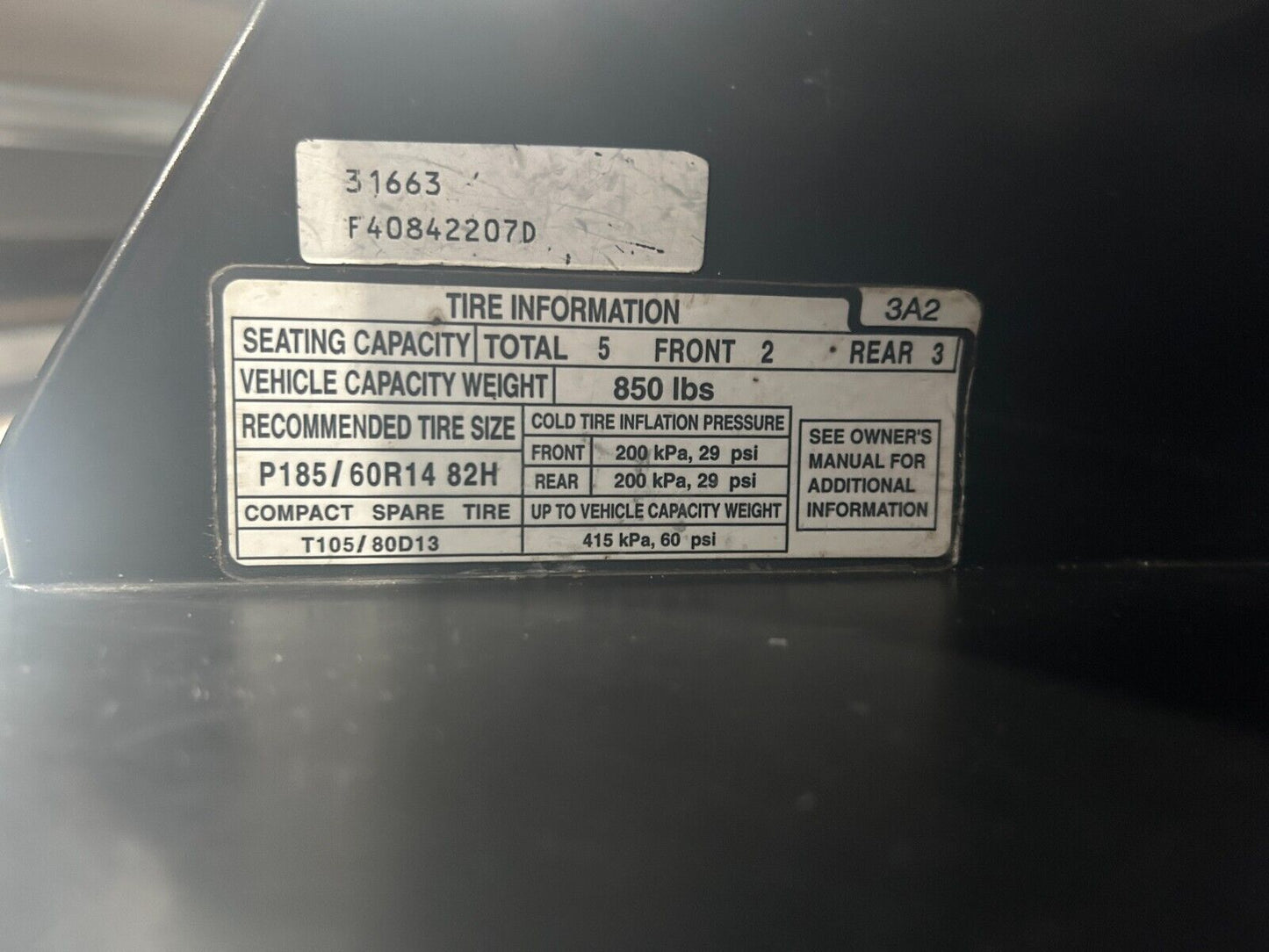 92-93 Honda CIVIC glovebox OEM black