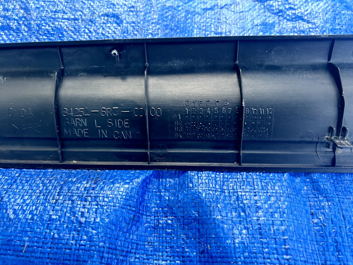 92-95 OEM Honda Civic Left Door Entry Sill Scuff Panel Trim Plate Garnish Hatch