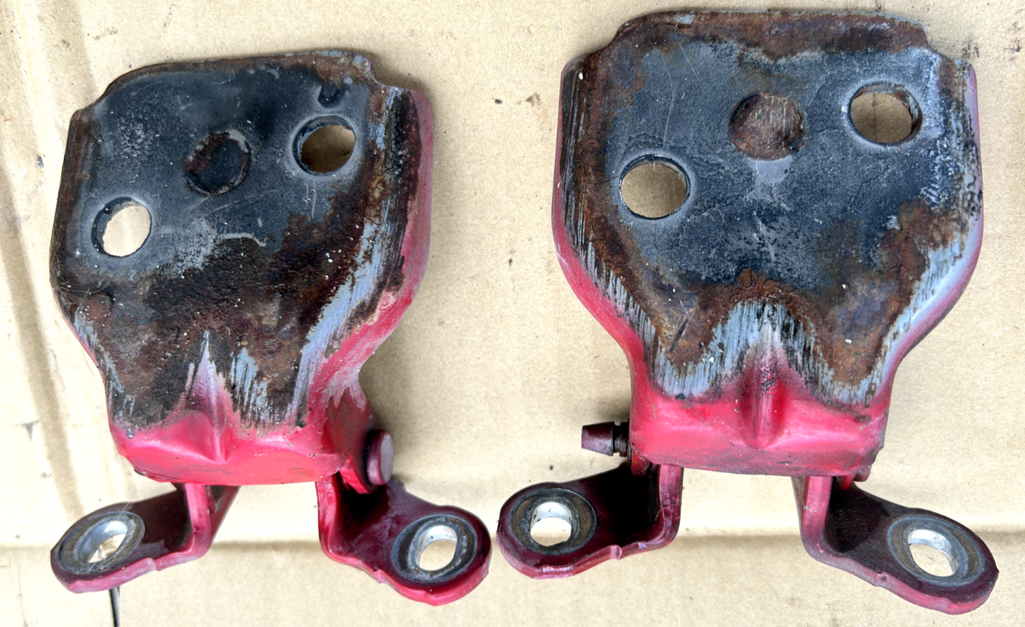 92-95 HONDA CIVIC FRONT RIGHT/LEFT - UPPER/LOWER DOOR HINGES PAIR OEM