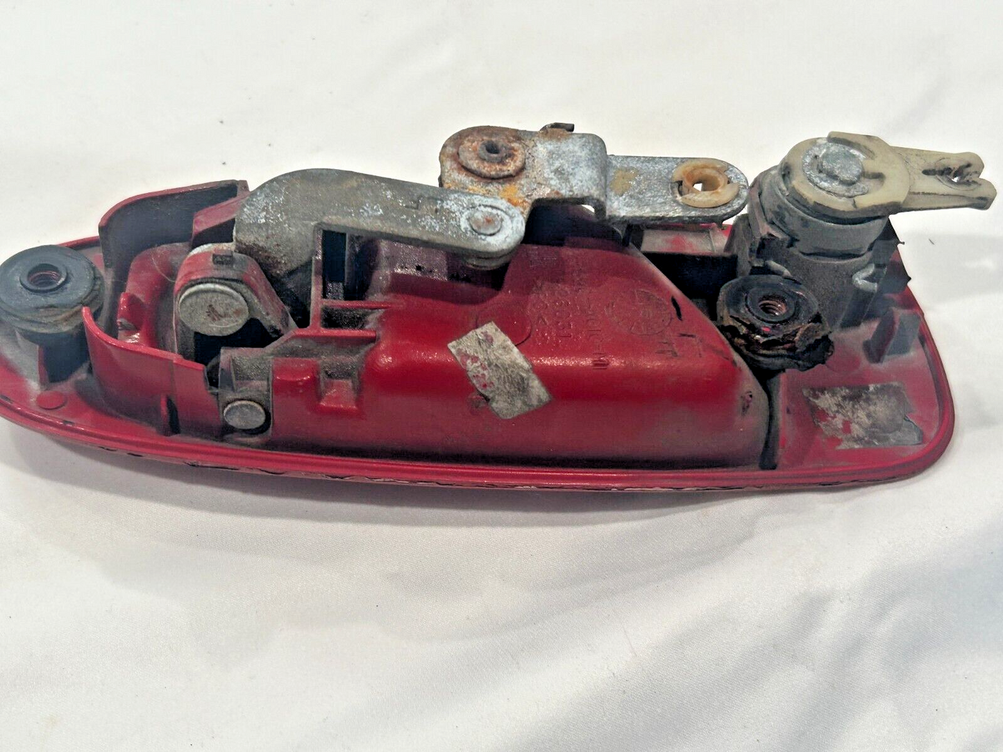 92-94 Honda SI Del Sol OEM Civic Red Hatch Exterior Front Passenger Door Handle