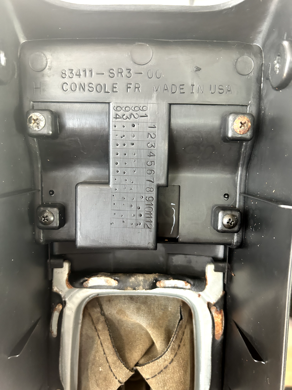 92-95 Honda Civic SI LX OEM center shift cup holder console shifter boot manual