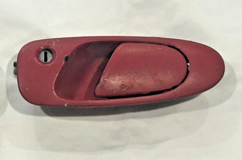 92-94 Honda SI Del Sol OEM Civic Red Hatch Exterior Front Passenger Door Handle