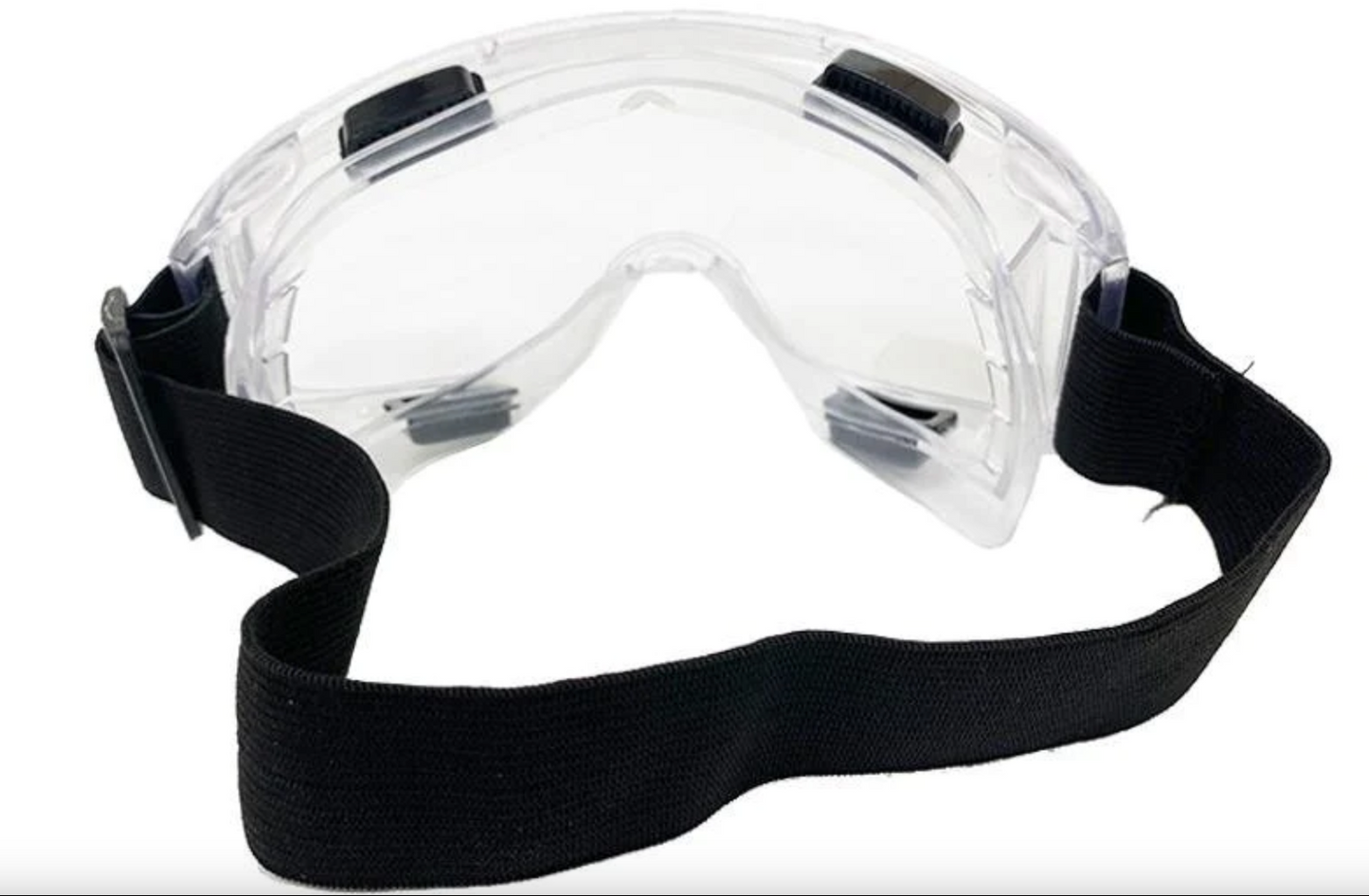2 Pack Reusable Anti Fog Ventilated Clear Safety Goggles w/ Adjustable Strap
