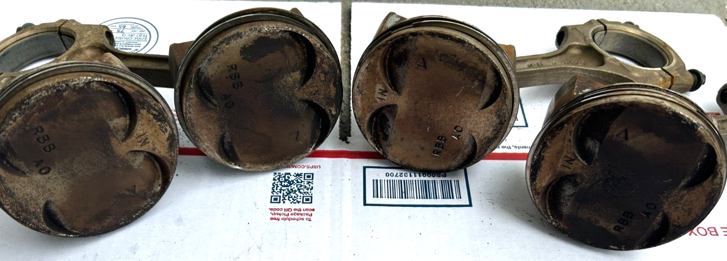 Used 04-08 Acura TSX Pistons & Rods. RBB Standard size 87mm. SET OF 4