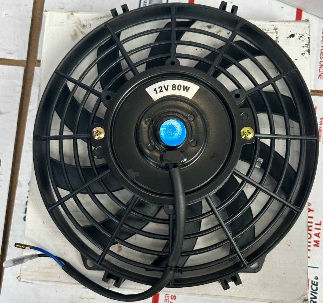 10 inch Slim Fan Push Pull Electric Radiator Cooling 12V 80W Mount Kit Universal