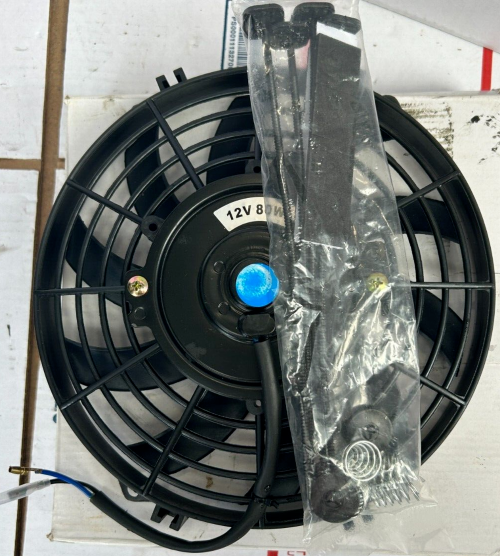 10 inch Slim Fan Push Pull Electric Radiator Cooling 12V 80W Mount Kit Universal
