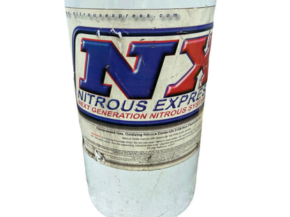 Nitrous Express 10lb Bottle w/Lightning 500 Valve guage (6.89 Dia x 20.19 Tall)