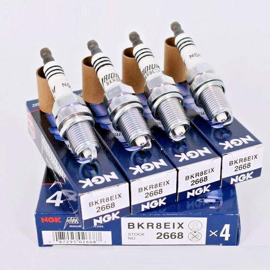 4 Pack NGK BKR8EIX 2668 Iridium Spark Plugs