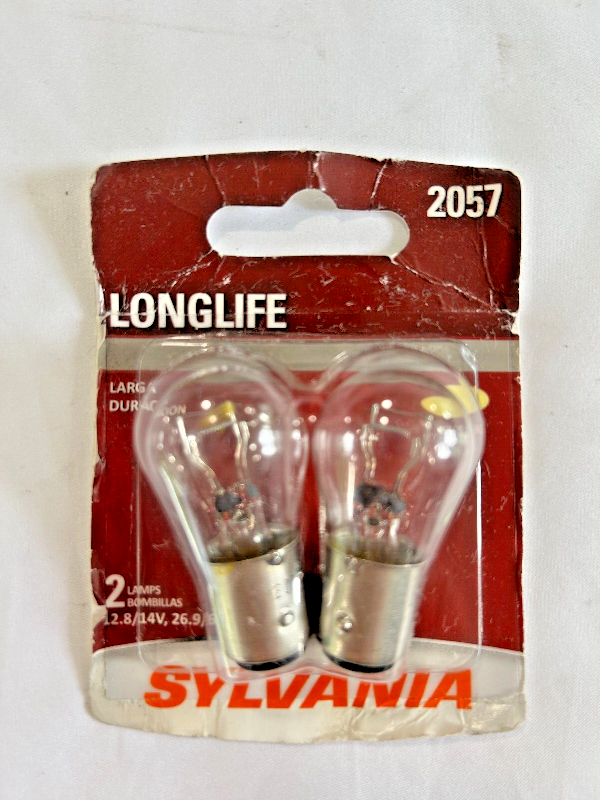 Sylvania 2057 Longlife 12.8/14V 26.9/6.7W Automotive Lamps Bulbs NOS