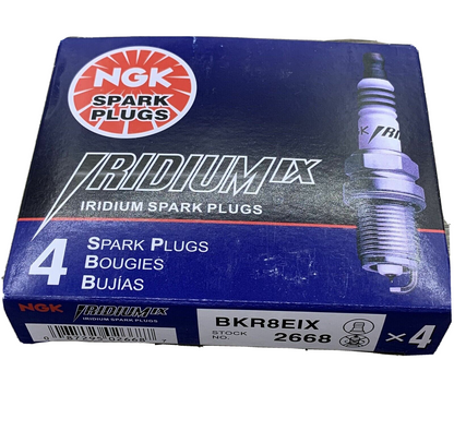 4 Pack NGK BKR8EIX 2668 Iridium Spark Plugs