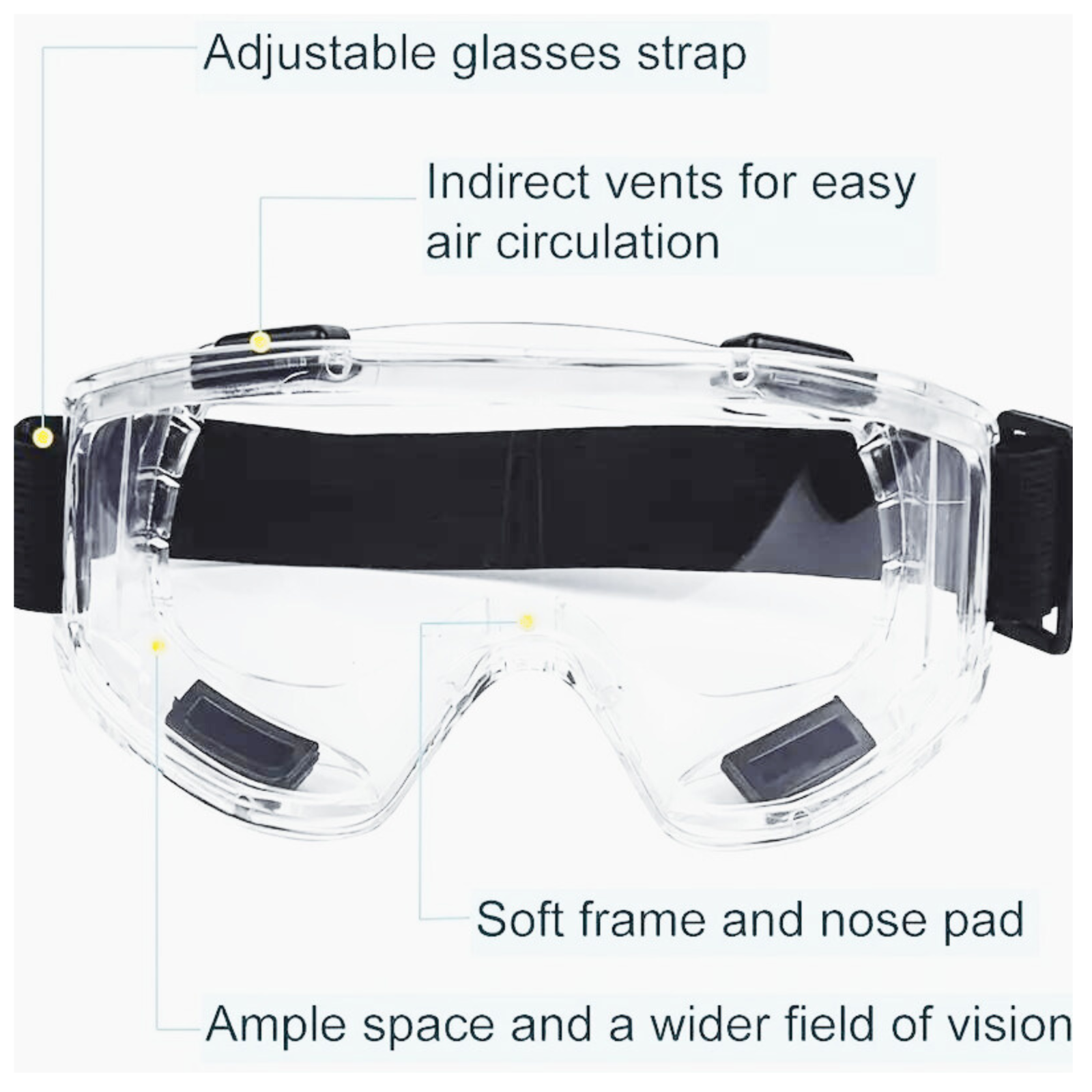 anti fog safety goggles v2 2 Pack Reusable Anti Fog Ventilated Clear Safety Goggles w/ Adjustable – Turbo Tingz